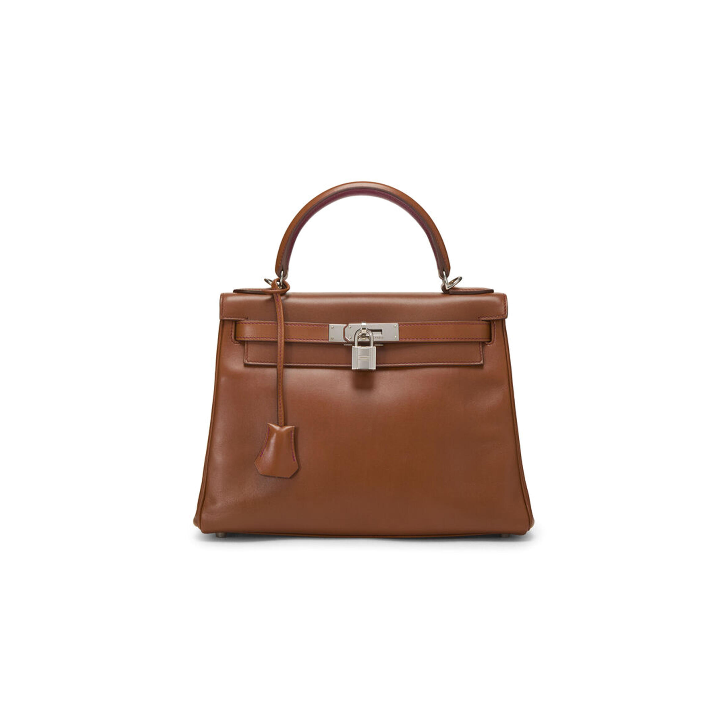 HERMÈS KELLY 28 FAUVE BARENIA PALLADIUM HARDWARE (28*22*10cm)